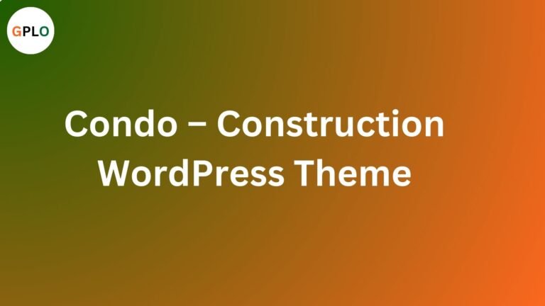 Condo – Construction WordPress Theme