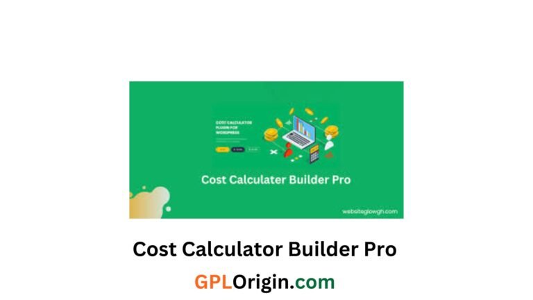 Cost Calculator Builder Pro GPL Free Download v3.2.25