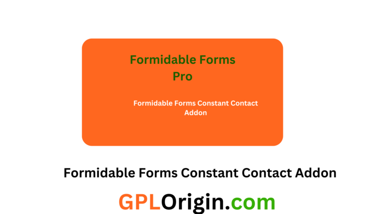 Formidable Forms Constant Contact Addon