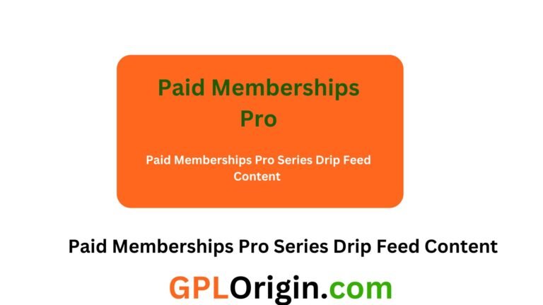 Paid Memberships Pro Series Drip Feed Content