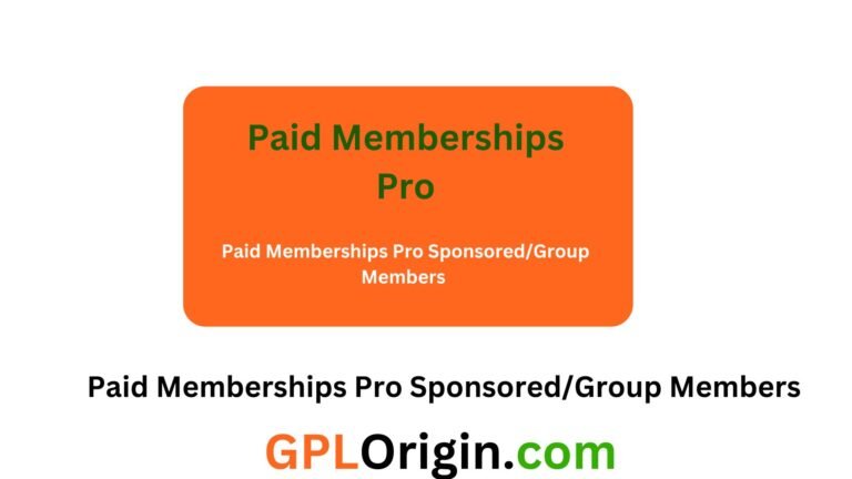 Paid Memberships Pro Sponsored/Group Members