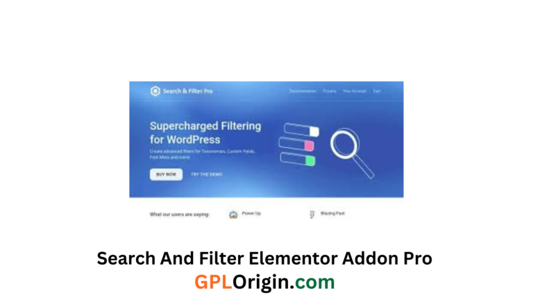 Search And Filter Elementor Addon Pro