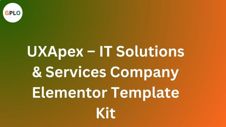 UXApex – IT Solutions & Services Company Elementor Template Kit