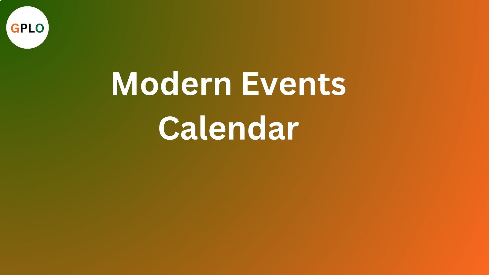 Modern Events Calendar