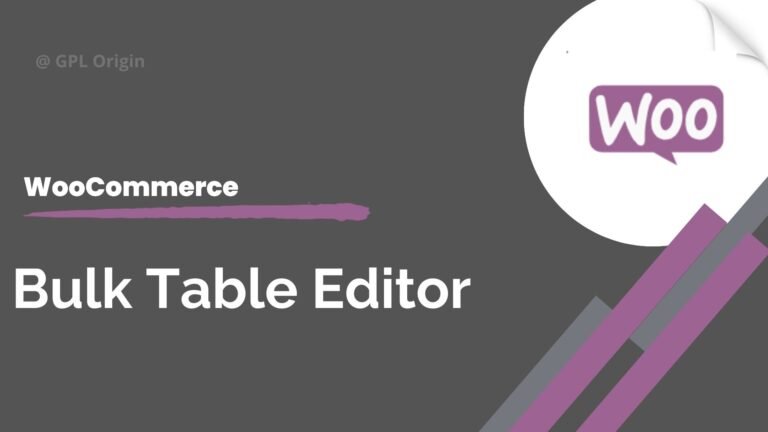 Woocommerce Bulk Table Editor Addon GPL