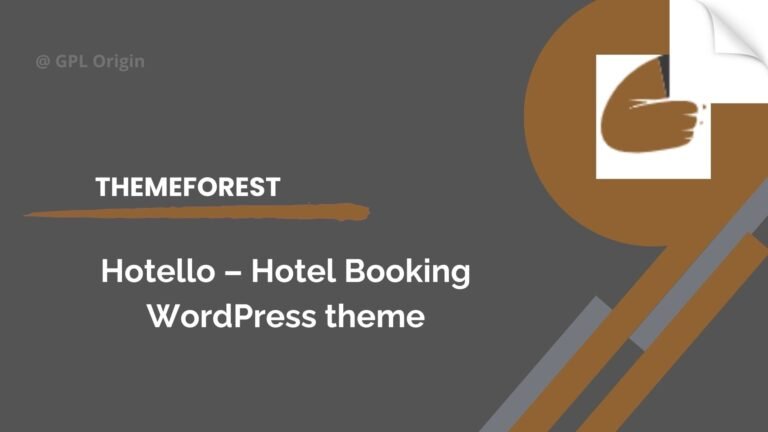 Hotello – Hotel Booking WordPress theme