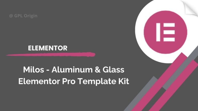 Milos - Aluminum & Glass Elementor Pro Template Kit