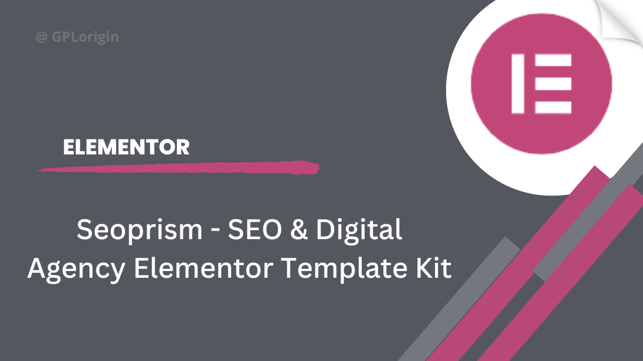 Seoprism - SEO & Digital Agency Elementor Template Kit