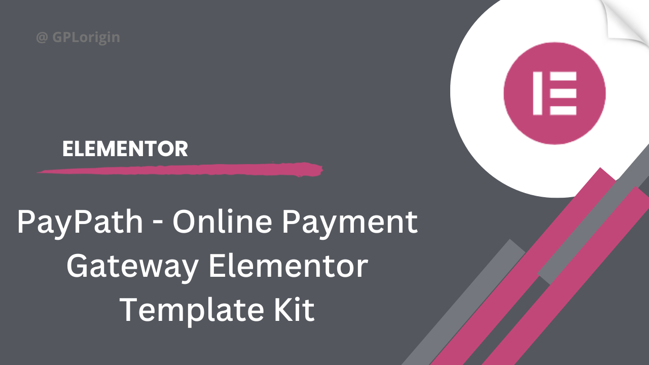 PayPath - Online Payment Gateway Elementor Template Kit