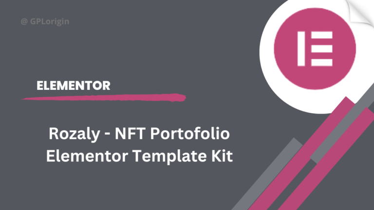 Rozaly - NFT Portofolio Elementor Template Kit