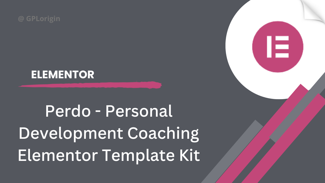 Perdo - Personal Development Coaching Elementor Template Kit