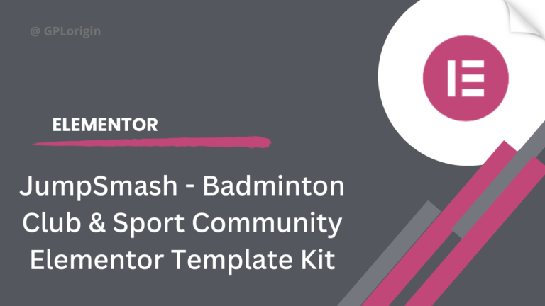 JumpSmash - Badminton Club & Sport Community Elementor Template Kit