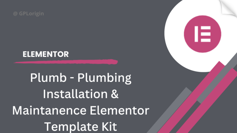 Plumb - Plumbing Installation & Maintanence Elementor Template Kit