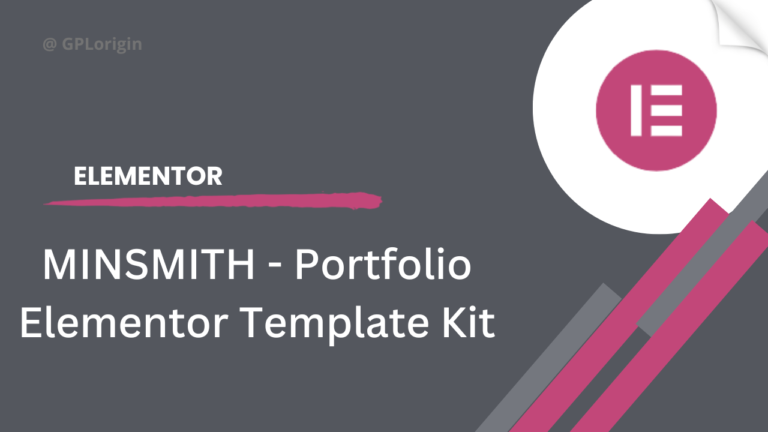 MINSMITH - Portfolio Elementor Template Kit