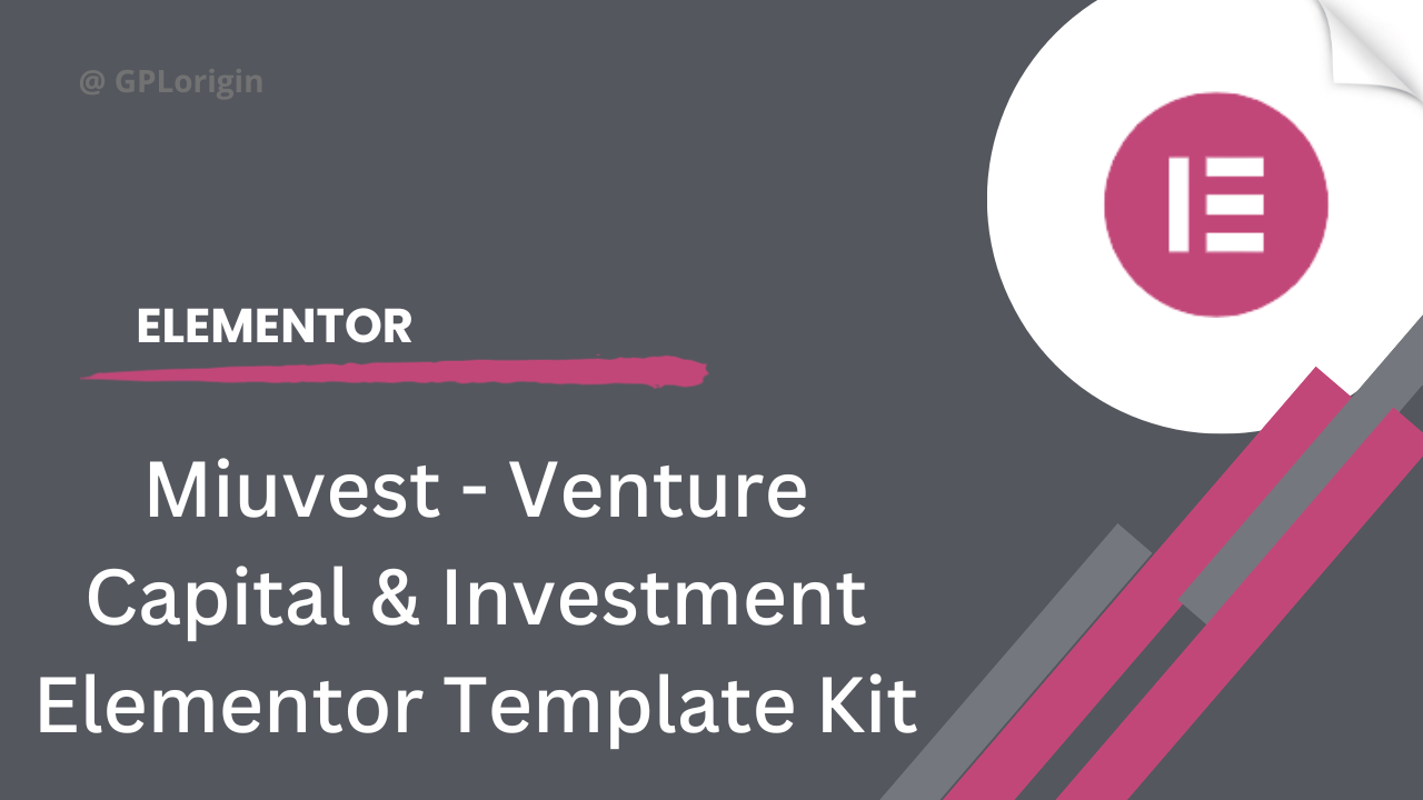 Miuvest - Venture Capital & Investment Elementor Template Kit