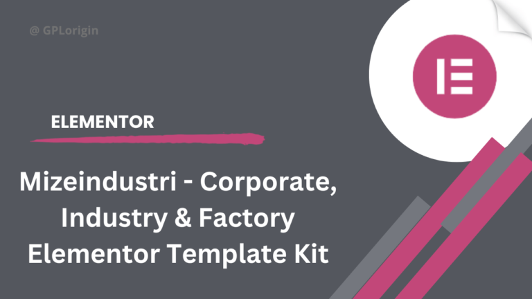 Mizeindustri - Corporate, Industry & Factory Elementor Template Kit