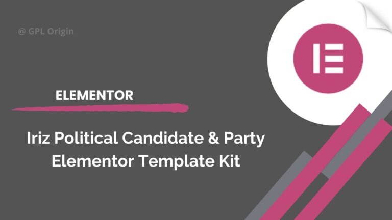 Iriz Political Candidate & Party Elementor Template Kit