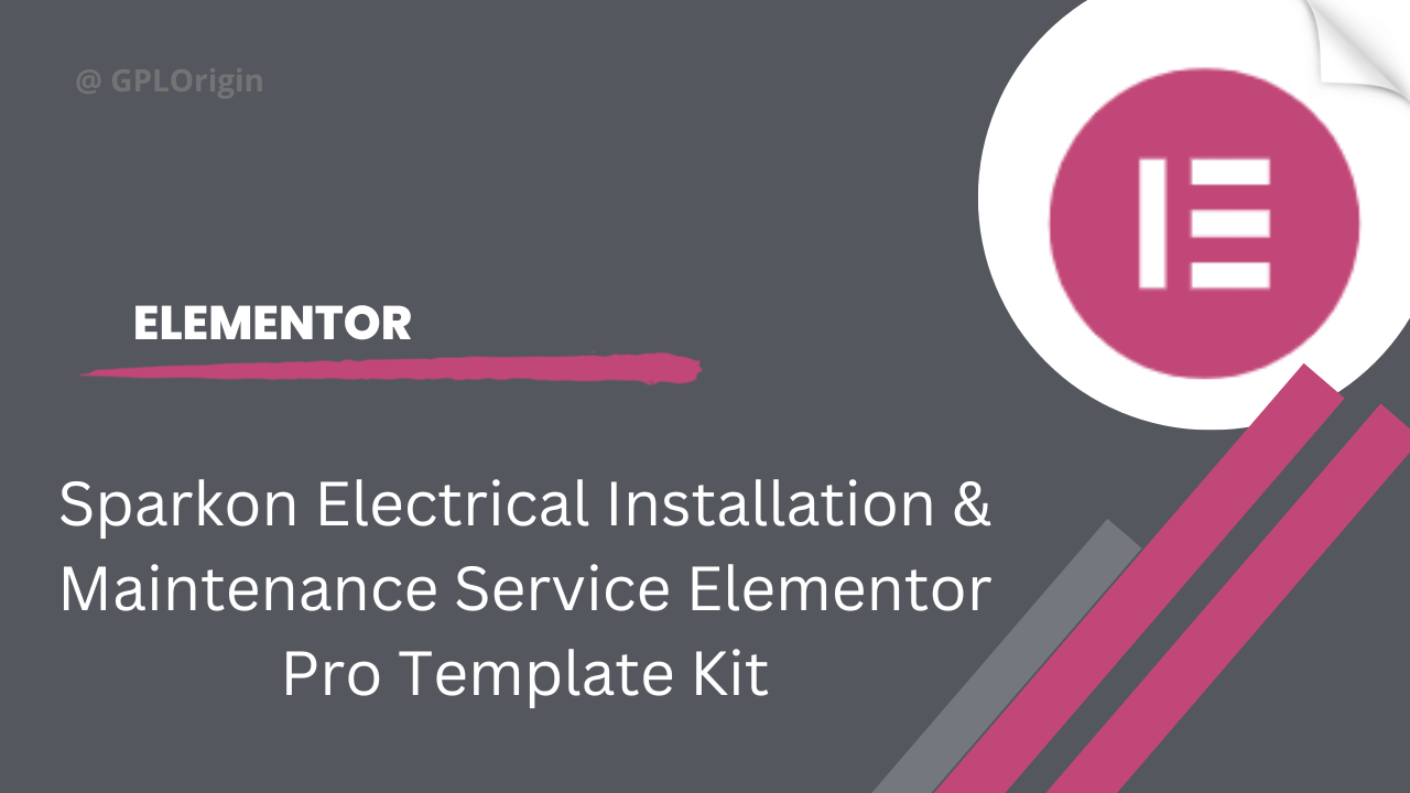 Sparkon Electrical Installation & Maintenance Service Elementor Pro Template Kit